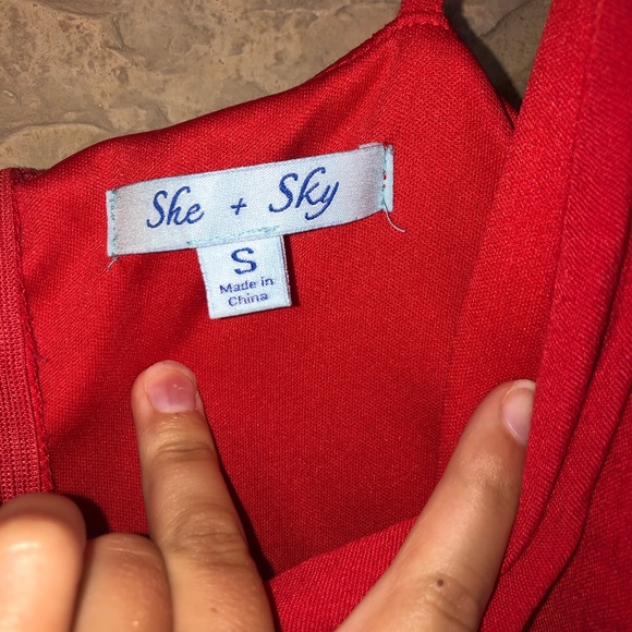 Red romper - Picture 3 of 3